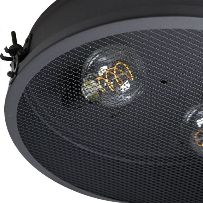 Industrielle Deckenlampe Schwarz, Gael
