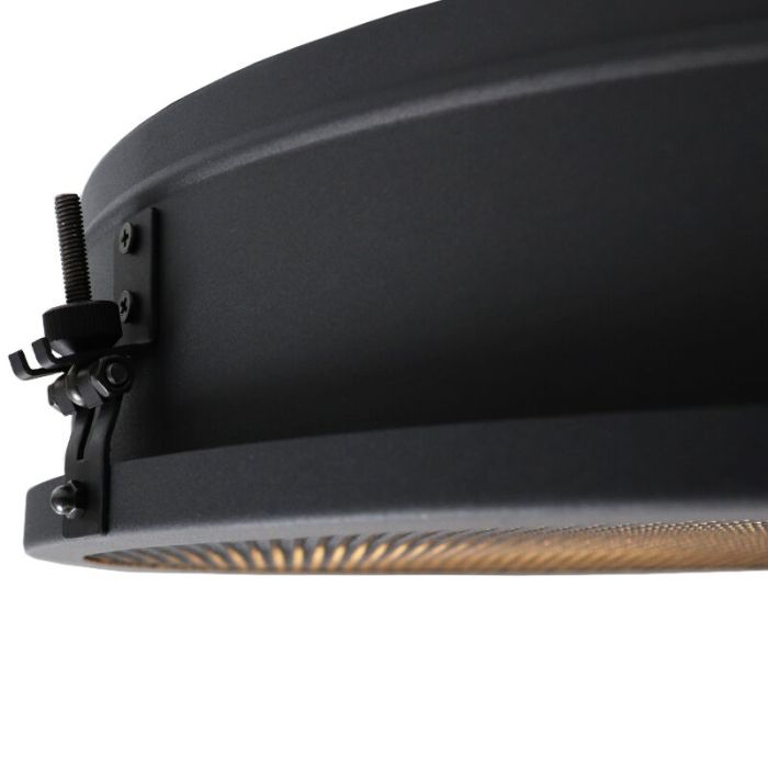 Industrielle Deckenlampe Schwarz, Gael