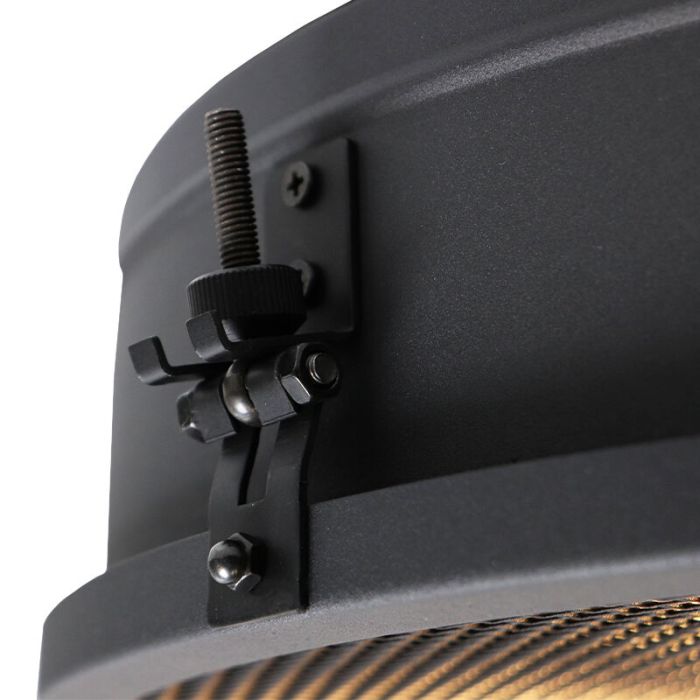 Industrielle Deckenlampe Schwarz, Gael