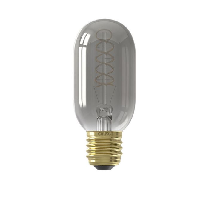 Graue Calex LED Rohr, 11 cm, E27, 4W, 1800K, dimmbar