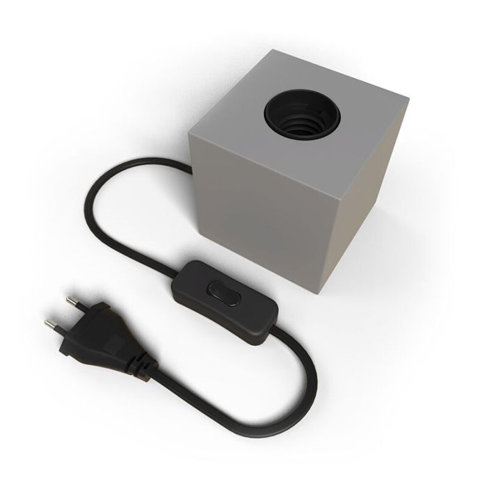 Graue Tischlampe ohne Schirm Modern, Loana, mit Schalter
