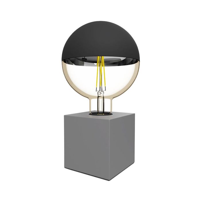 Graue Tischlampe ohne Schirm Modern, Loana, mit Schalter
