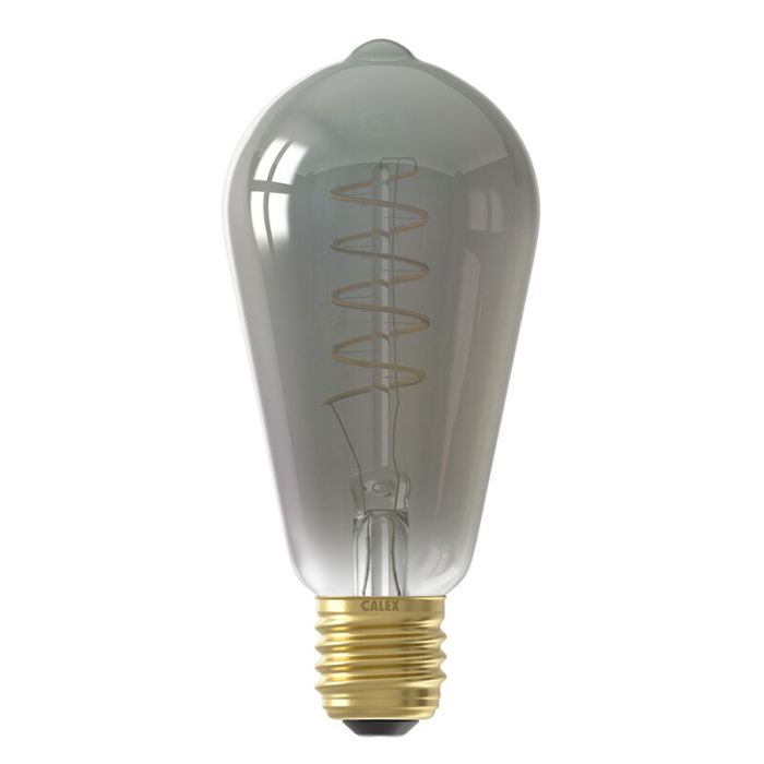 Dimmbare Calex E27 LED-Edisonlampe Grau, 4W, 1800K