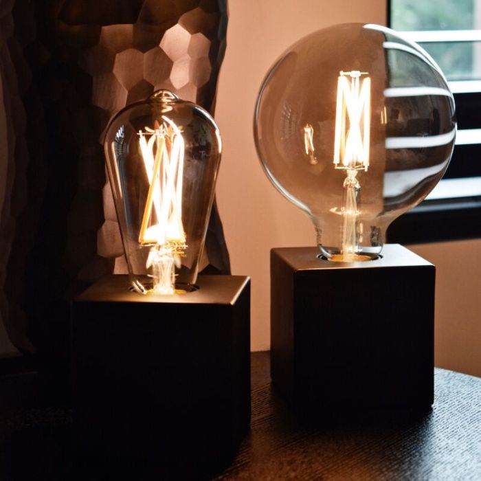 Dimmbare Calex E27 LED-Edisonlampe Grau, 4W, 1800K