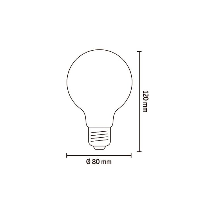Dimmbare Calex E27 LED-Filament Lampe Bernstein, 3,8W, 2100K
