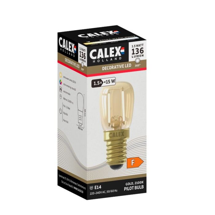 Calex E14 Kühlschranklampe Bernstein, 2,7W, 2100K