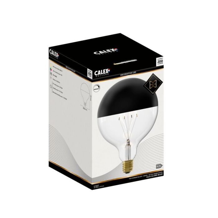 Dimmbare Calex E27 LED-Kopfspiegellampe Schwarz, 4W, 1800K