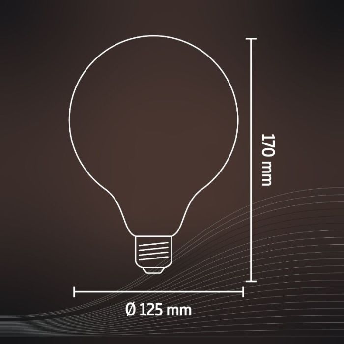 Dimmbare Calex E27 LED-Kopfspiegellampe Schwarz, 4W, 1800K