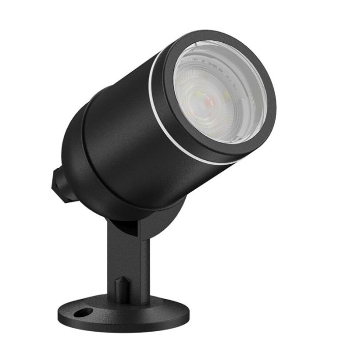 Schwarze Smart Außenleuchte Aluminium, Halo, 4W, RGBW LED, IP54