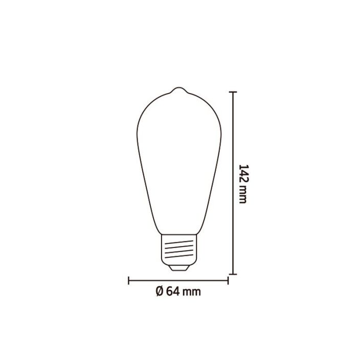 Calex Smart LED-Lampe E27 Bernstein, 7W, 1800-3000K