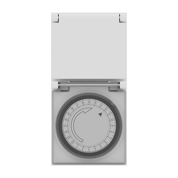 Wasserdichte Schaltuhr Steckdose mit 24-Stunden-Timer, IP44