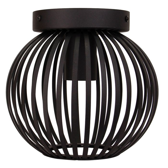 Industrielle Deckenleuchte Schwarz, Lieve