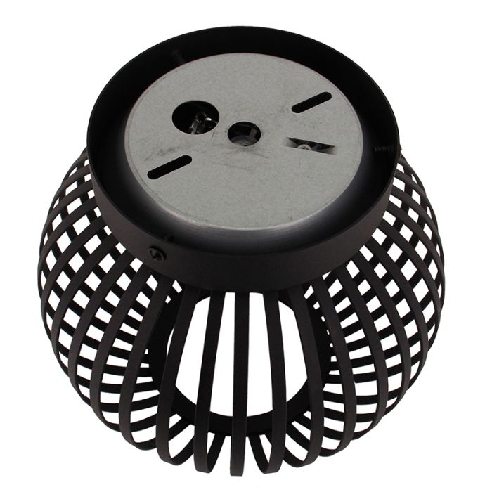 Industrielle Deckenleuchte Schwarz, Lieve