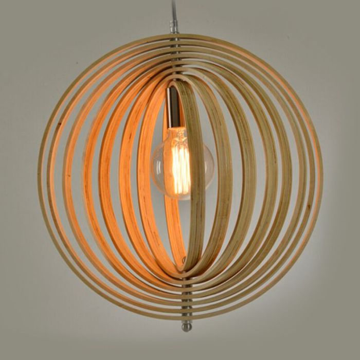 Holz Pendelleuchte Landhaus, Chislaine
