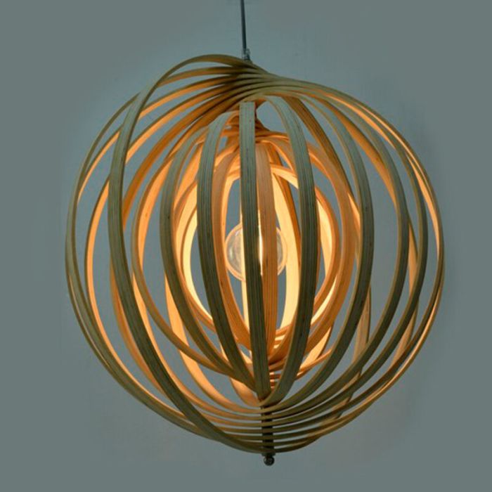 Holz Pendelleuchte Landhaus, Chislaine
