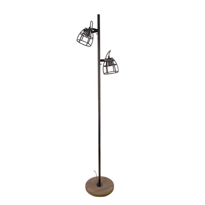 Industrielle Stehlampe Schwarz, Calvin, mit Schalter