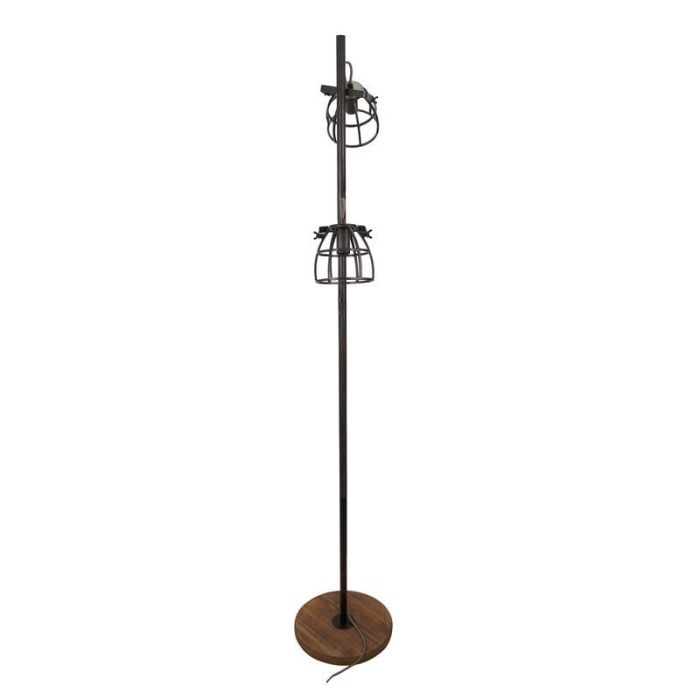Industrielle Stehlampe Schwarz, Calvin, mit Schalter