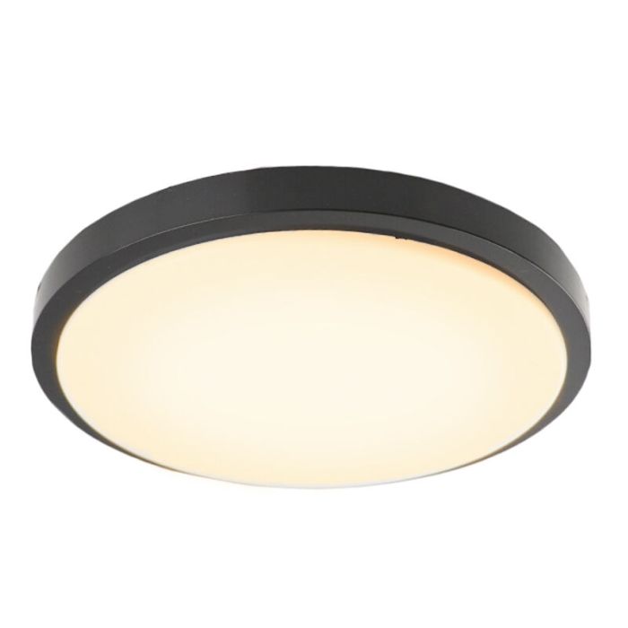 Schwarze moderne Deckenlampe Kunststoff, Kos, 16W, 3000K LED