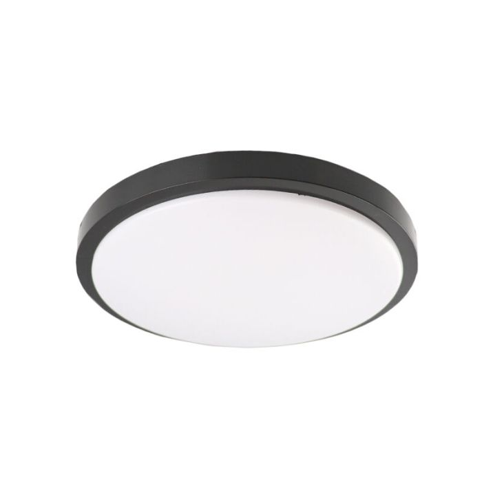 Schwarze moderne Deckenlampe Kunststoff, Kos, 16W, 3000K LED