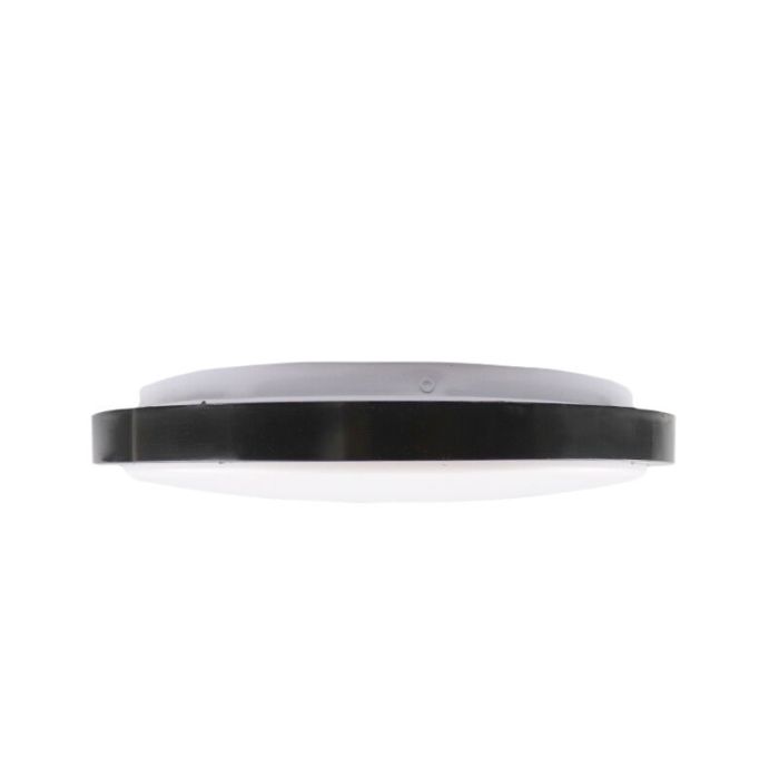 Schwarze moderne Deckenlampe Kunststoff, Kos, 16W, 3000K LED
