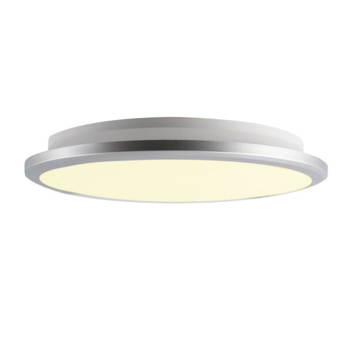 Silberne moderne Deckenlampe Kunststoff, Joachim, 24W, 3000K LED
