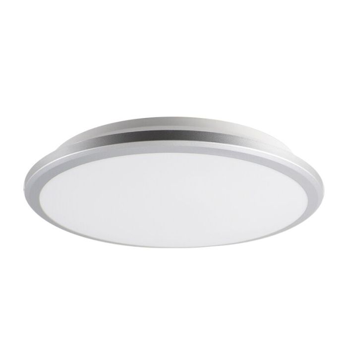Silberne moderne Deckenlampe Kunststoff, Joachim, 24W, 3000K LED