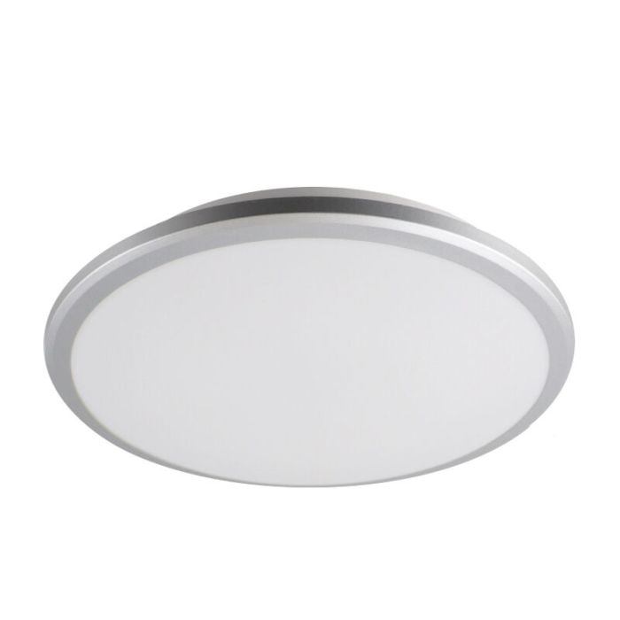 Silberne moderne Deckenlampe Kunststoff, Joachim, 24W, 3000K LED