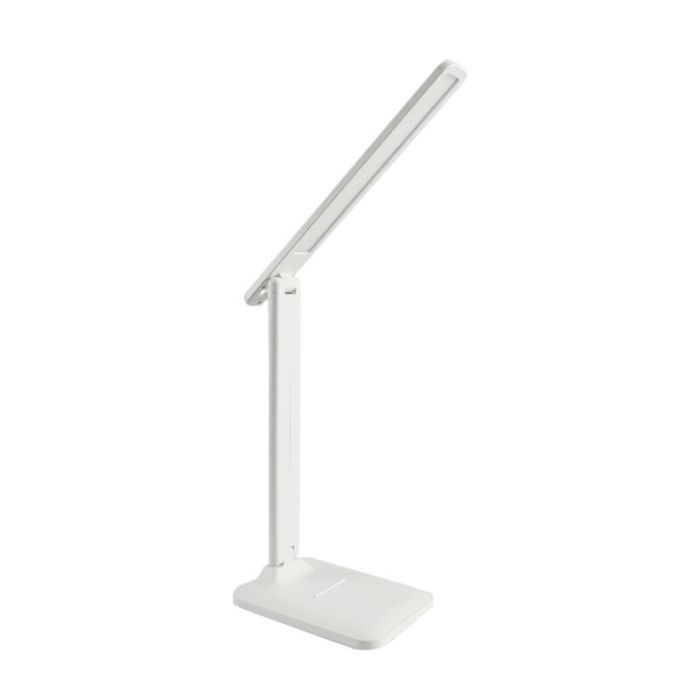 Weiße moderne Schreibtischlampe Kunststoff, Danila, 5W, in Lichtfarbe einstellbare LED, mit Touch-Dimmer