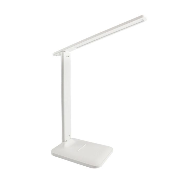 Weiße moderne Schreibtischlampe Kunststoff, Danila, 5W, in Lichtfarbe einstellbare LED, mit Touch-Dimmer