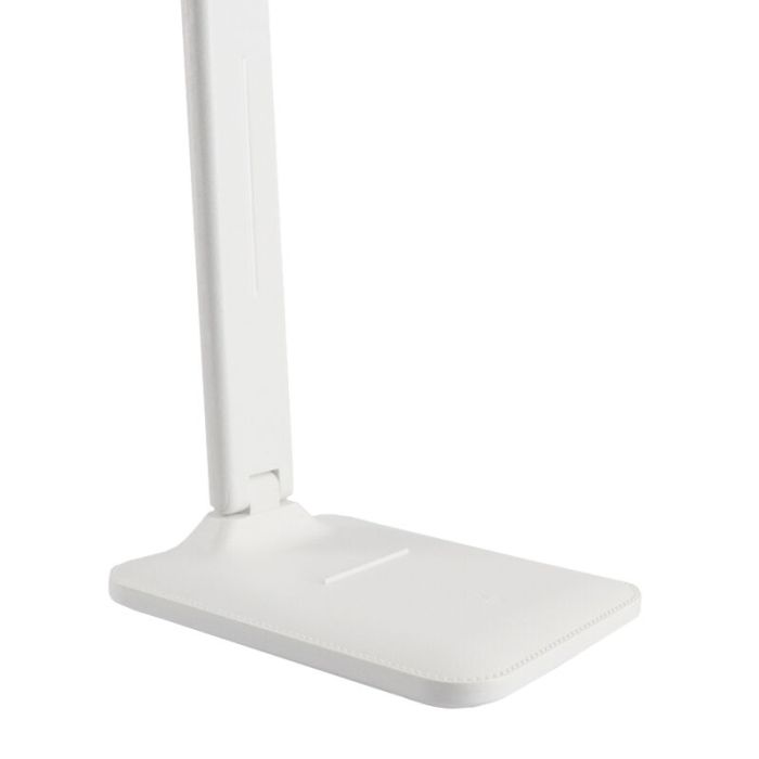 Weiße moderne Schreibtischlampe Kunststoff, Danila, 5W, in Lichtfarbe einstellbare LED, mit Touch-Dimmer