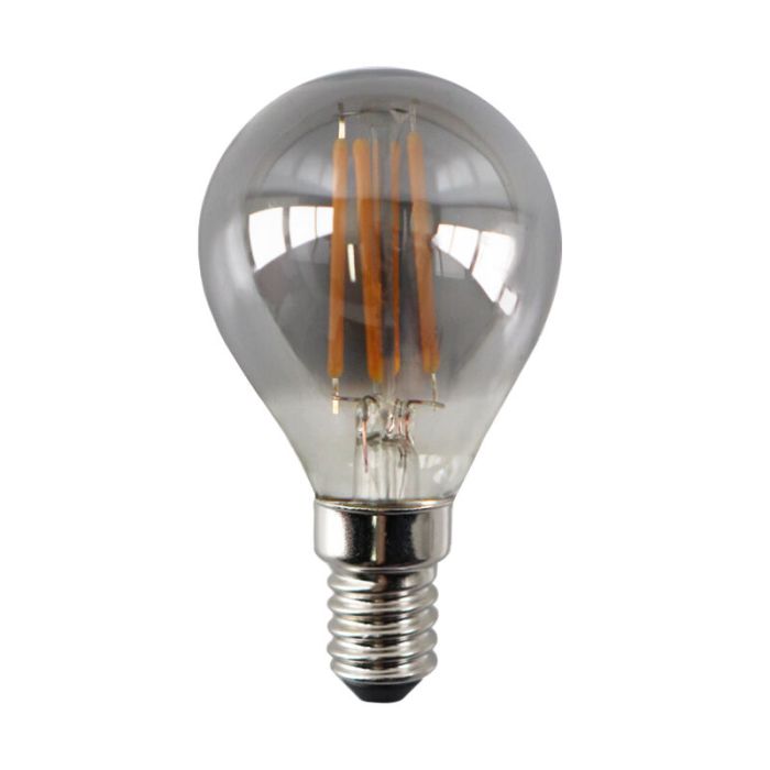Dimmbare E14 LED Lampe, P45, 3w, Rauchglas, 2200K