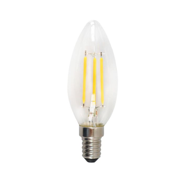 Dimmbare E14 LED Kerze, 3w, transparent Glas, 2700k