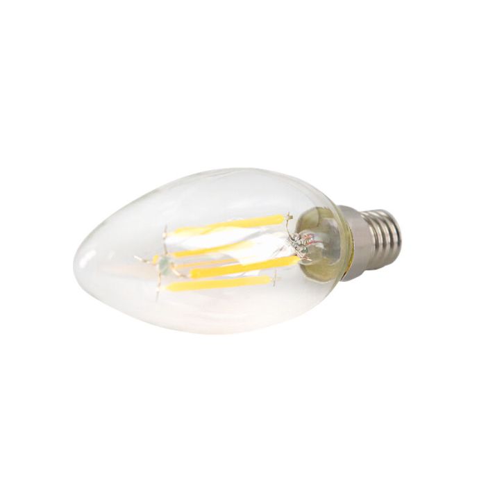 Dimmbare E14 LED Kerze, 3w, transparent Glas, 2700k