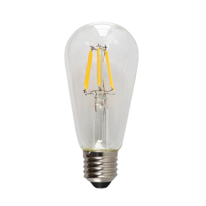 Dimmbare E27 Edison LED Lampe, ST58, 5W, transparent Glas, 2700k