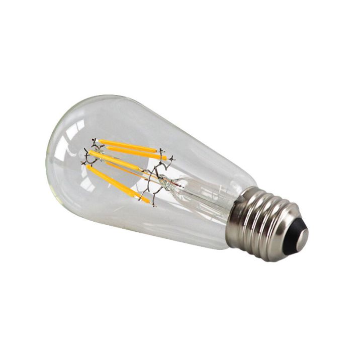 Dimmbare E27 Edison LED Lampe, ST58, 5W, transparent Glas, 2700k