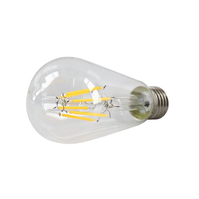 Dimmbare E27 Edison LED Lampe, ST58, 5W, transparent Glas, 2700k