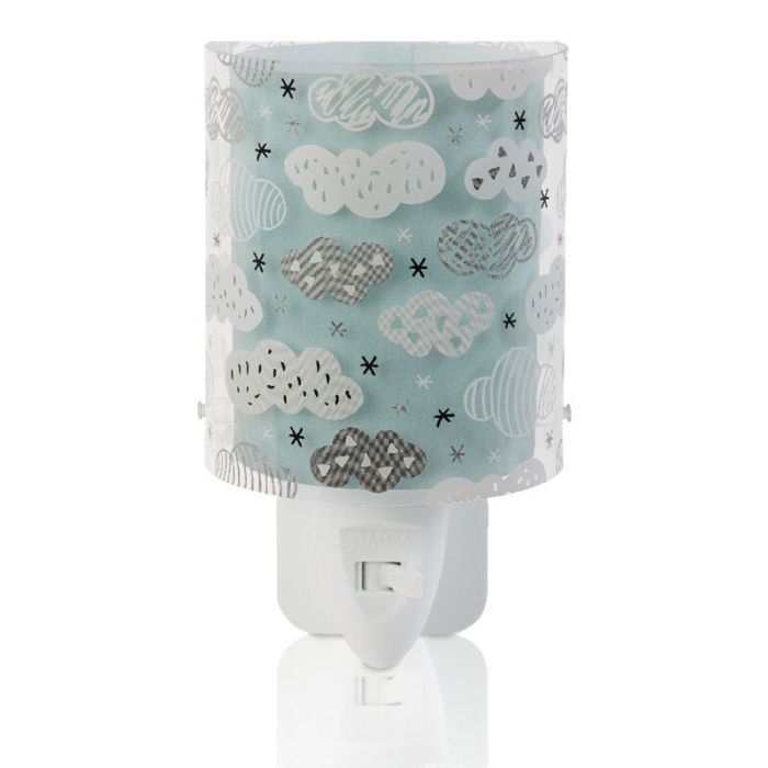 Grüne Kinder Steckdosenlampe Kunststoff, Clouds