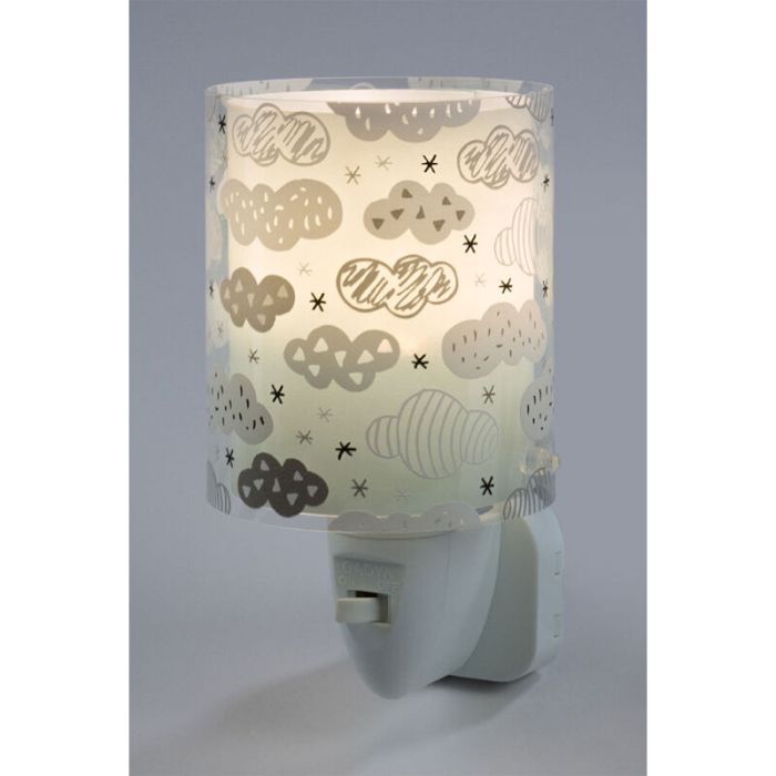 Grüne Kinder Steckdosenlampe Kunststoff, Clouds