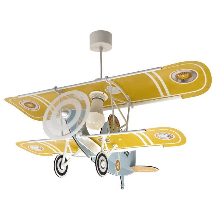 Blaue Kinderzimmer Pendelleuchte Kunststoff, Lion plane