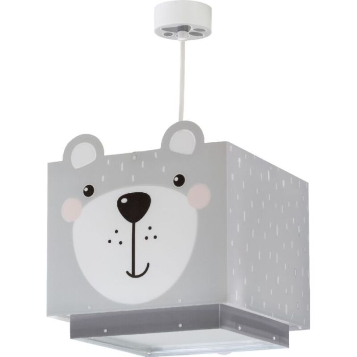 Graue Kinder Pendelleuchte Kunststoff, Bear