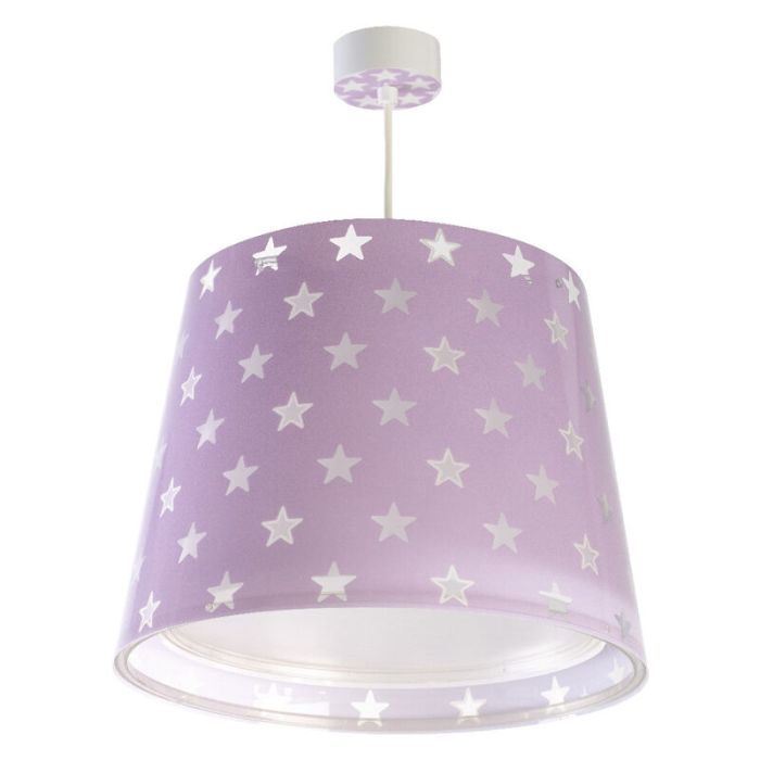 Lila Kinder Pendelleuchte Kunststoff, Stars