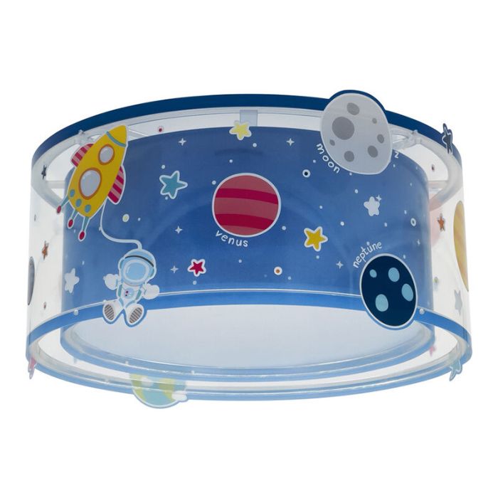 Blaue Kinderzimmer Deckenleuchte Kunststoff, Planets