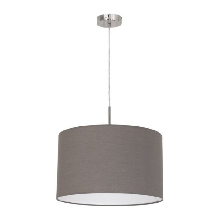 Anthrazit moderne Pendelleuchte Stoff, Abano