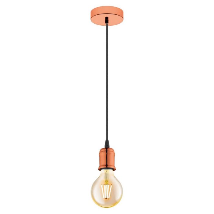 Kupfer vintage Pendelleuchte Metall, Christel