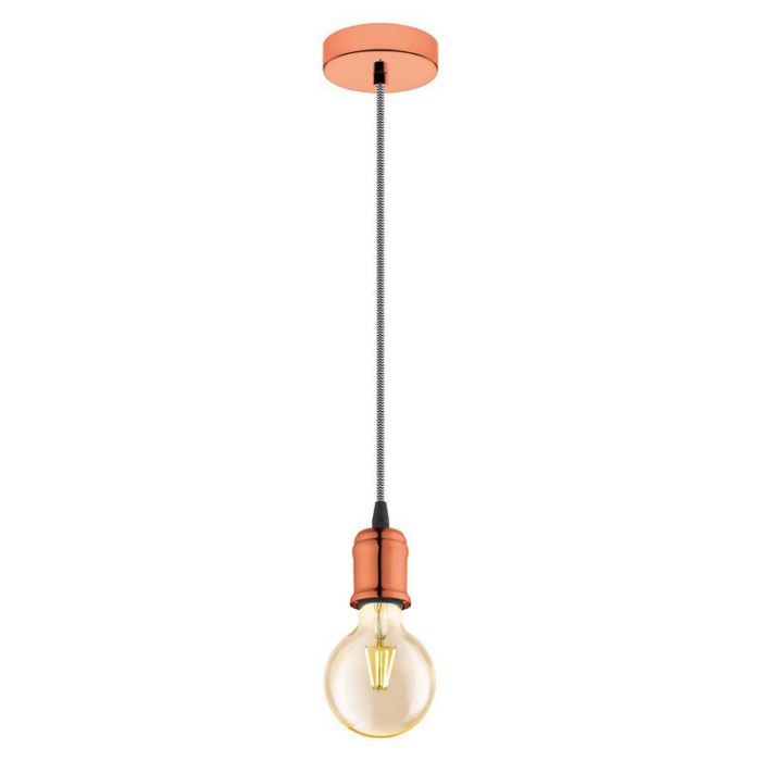 Kupfer vintage Pendelleuchte Metall, Christel