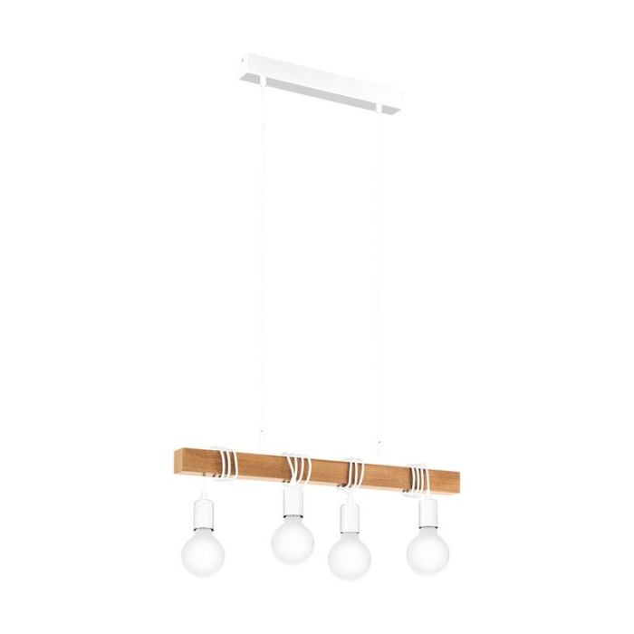 Holz Pendelleuchte Weiß, Anton
