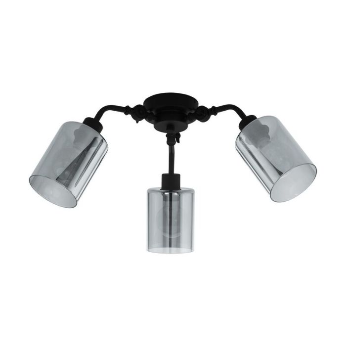 Schwarze moderne Deckenlampe Stahl, Paola