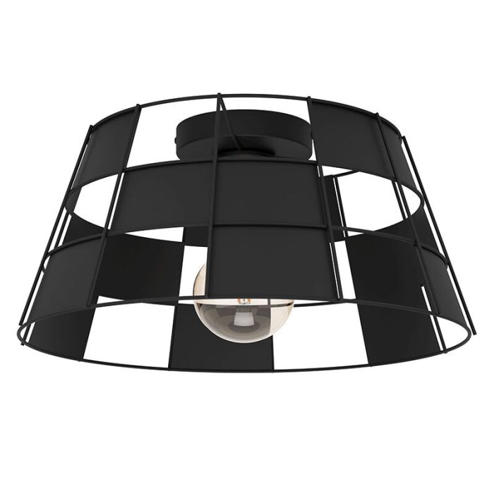 Schwarze Deckenleuchte Aluminium, Nelly