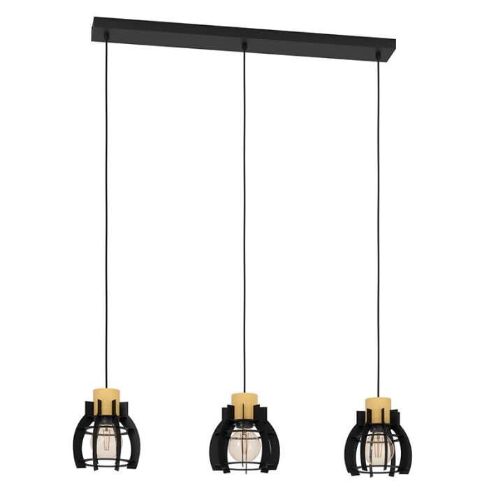 Schwarze retro Pendelleuchte Aluminium, Redouan