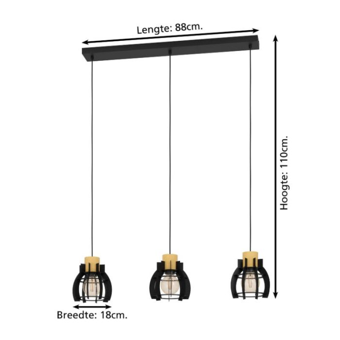Schwarze retro Pendelleuchte Aluminium, Redouan